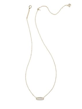 New!Kendra Scott Eva 14K Gold Necklace Oval Pendant Y2K Cottagecore Trendy Capsu